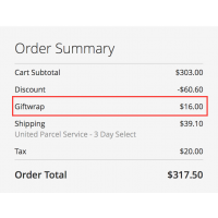 One Step Checkout - Order Total - Gift Wrap Fee - Magento 2