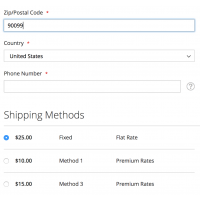 Premium Tablerates - Frontend - Postcode Numeric RangeMagento 2