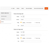 Product Labels - Rule Actions - Magento 2