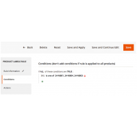 Product Labels - Rule Conditions - Magento 2