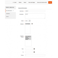 Product Labels - Rule Information - Magento 2