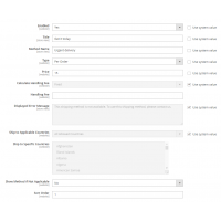 Multiple flat rate method settings