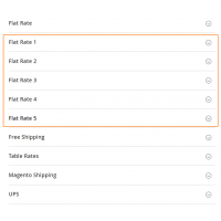 Multiple flat rate shipping methods 5