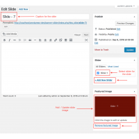 Responsive Banner Slider - Manage Slide - Wordpress